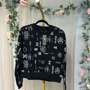 G-Star Black Graphic Crew Neck Sweater